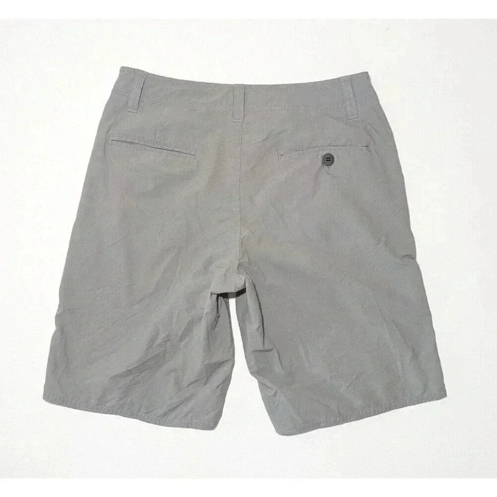Patagonia Light Gray Solid Quick Dry Board Shorts Size 30 Zip Pockets Nylon
